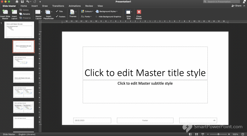 What is the slide master in PowerPoint and how to change templates